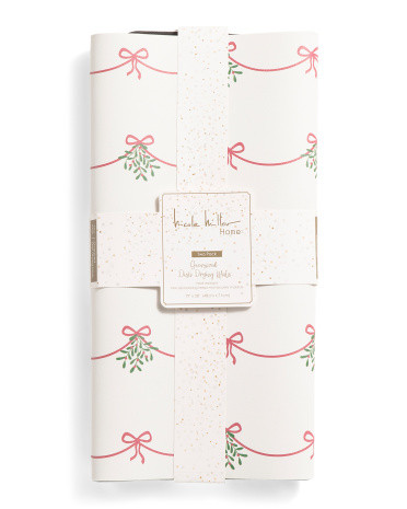 2pk Rows Of Mistletoe Bows Dish Drying Mats | TJ Maxx