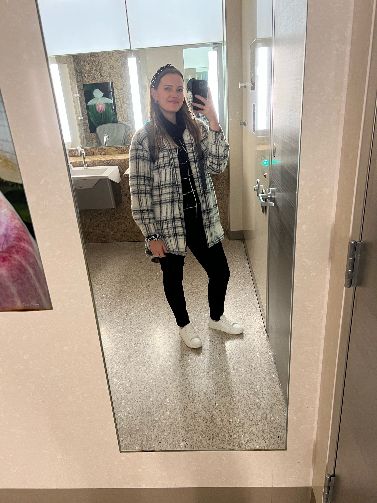 a little airport outfit inspo!! all items are TTS

airport outfit, fall outfit, shacket, headband, sneakers, black outfit 

#LTKSeasonal #LTKshoecrush #LTKunder50