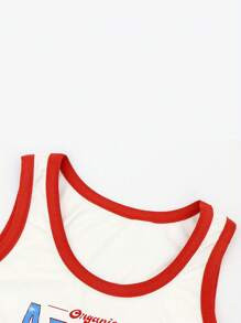 New Arrival Women'S Sexy Vacation Style Y2k Retro Apple Print Sleeveless Slim Crop Top | SHEIN