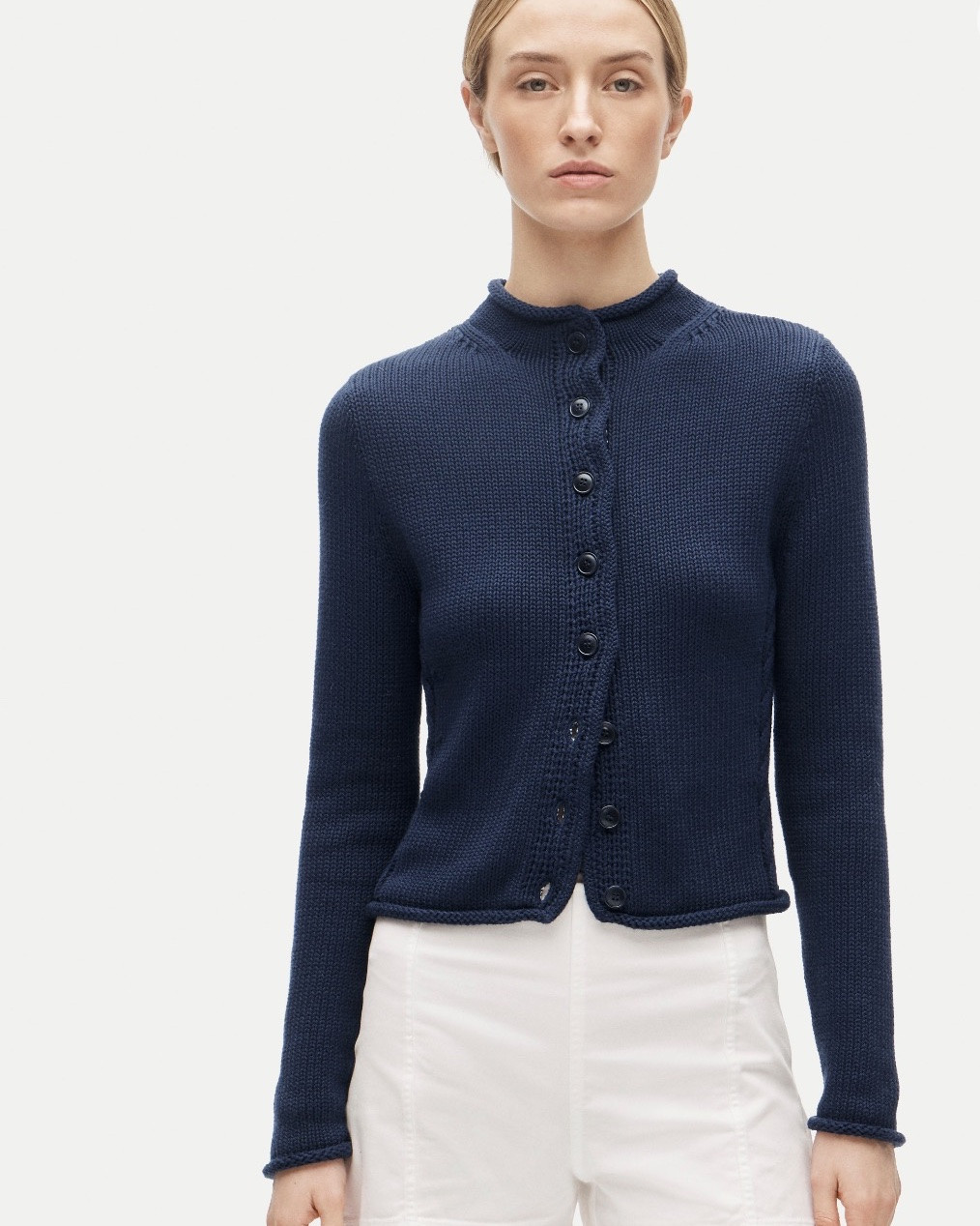 The another version of the iconic rollneck  FYI, the stripe is light lilac and the inner button placket has a cute stripe detail.

#LTKWorkwear #LTKPetite