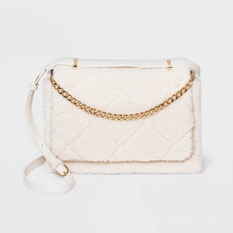 Quilted Top Handle Satchel Handbag - A New Day&#8482; Ivory | Target