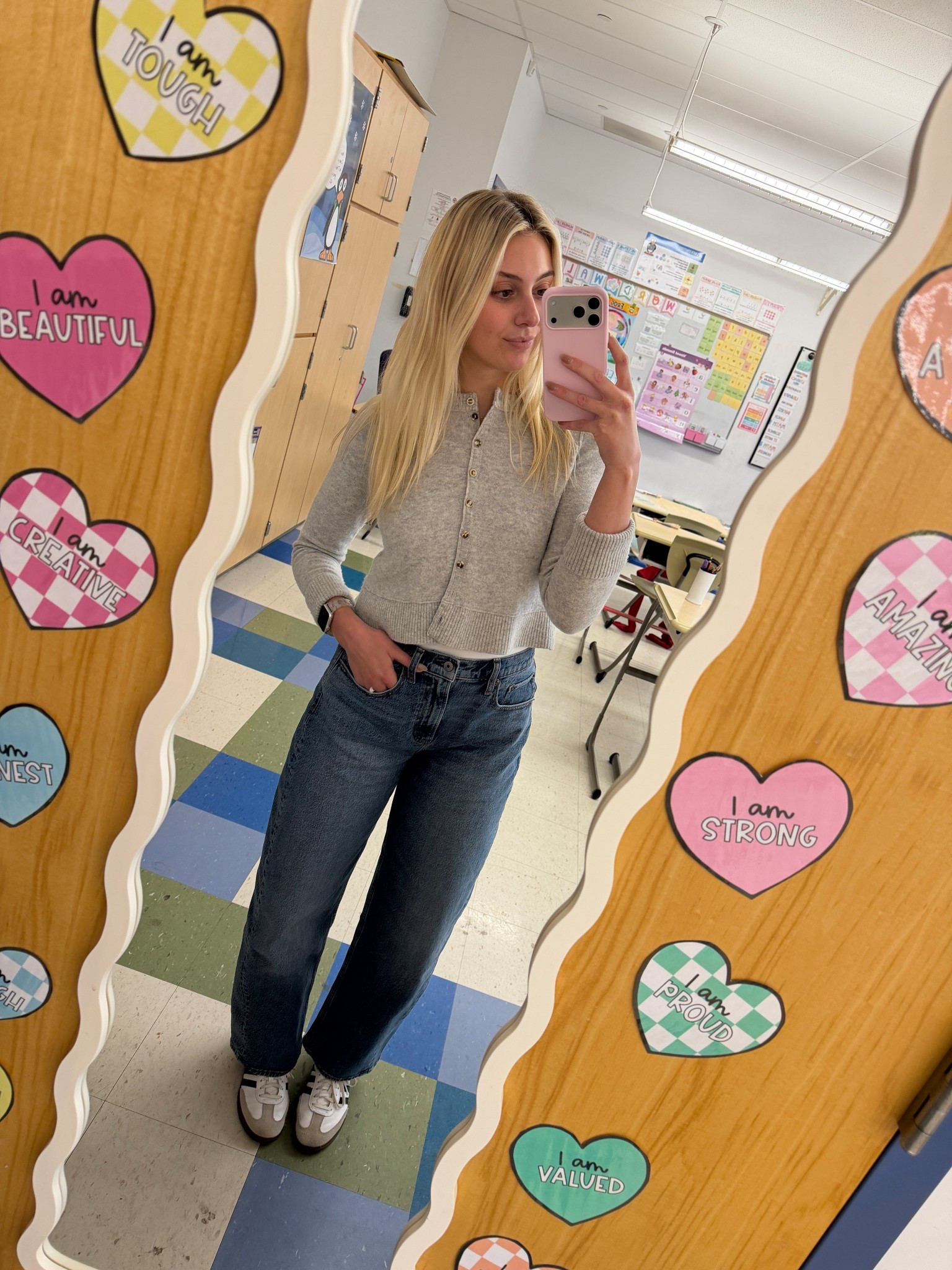 What I wear to work as a teacher in my 20s! My go to is almost always a good pair of jeans, a sweater, and sneakers  

#LTKdayinmylife #LTKootd #LTKgrwm