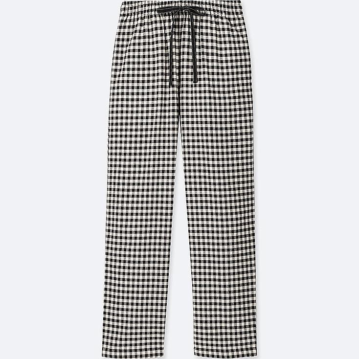 UNIQLO Women's Gingham Checked Flannel Pants, Black, XS | UNIQLO (US)