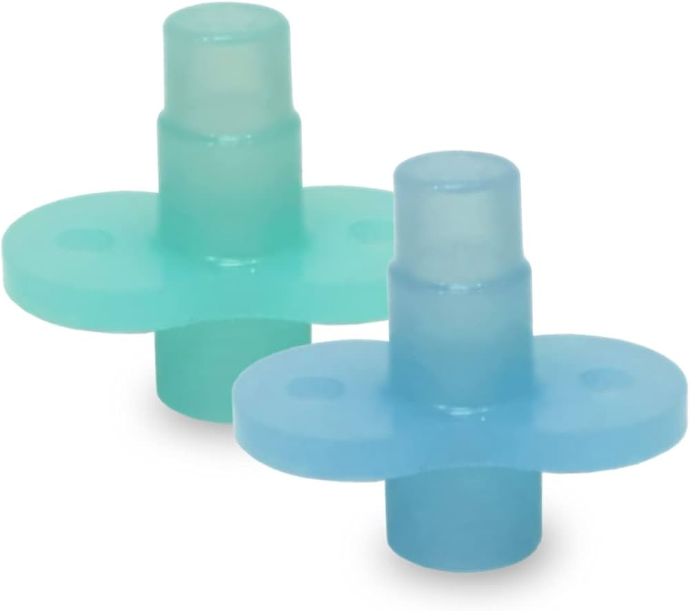 Soft Sip Baby Food Pouch Toppers with Travel Case, 100% Silicone, Aqua/Blue, 2-Pack | Amazon (US)
