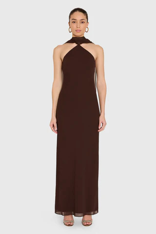 Amanda Uprichard Ashton Maxi in Cocoa - Size S | Amanda Uprichard