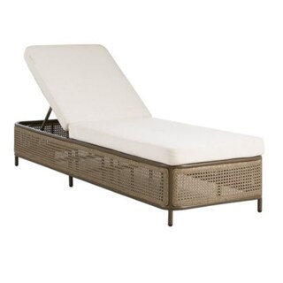 Cape Town Chaise with Cushion: Adjustable Outdoor Lounger with Resin Cane Weave & Sunbrella Fabri... | Ballard Designs, Inc.
