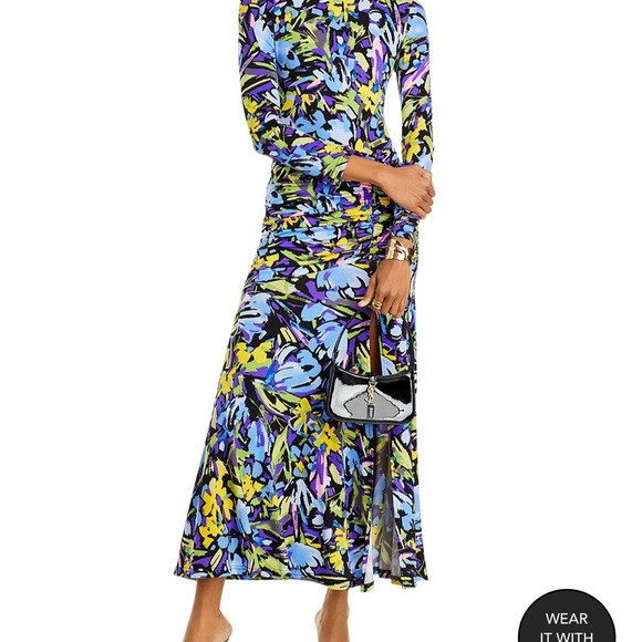 Aqua High Slit Maxi Dress | Poshmark
