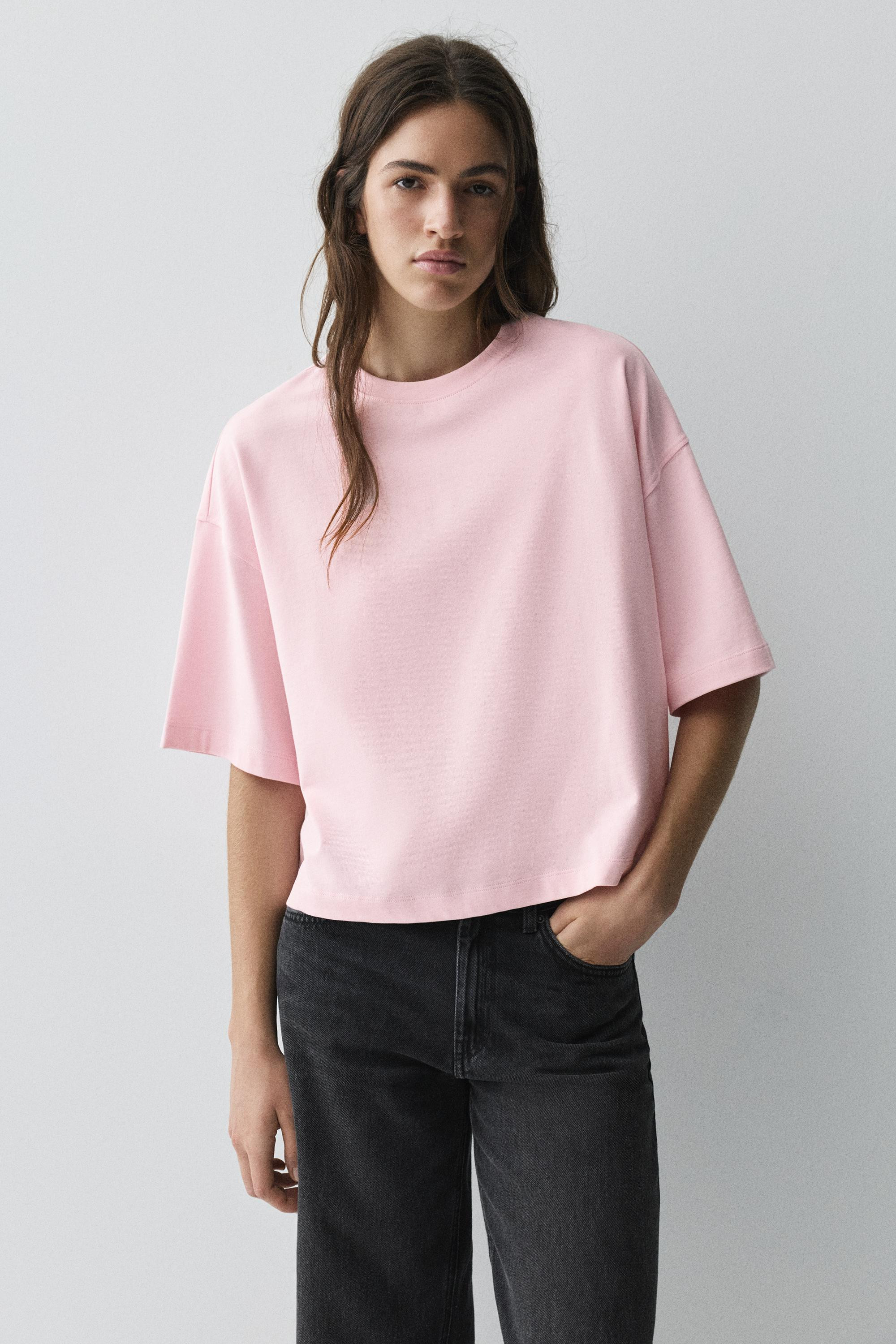 Boxy fit short sleeve T-shirt | Pull&Bear United Kingdom | PULL and BEAR UK