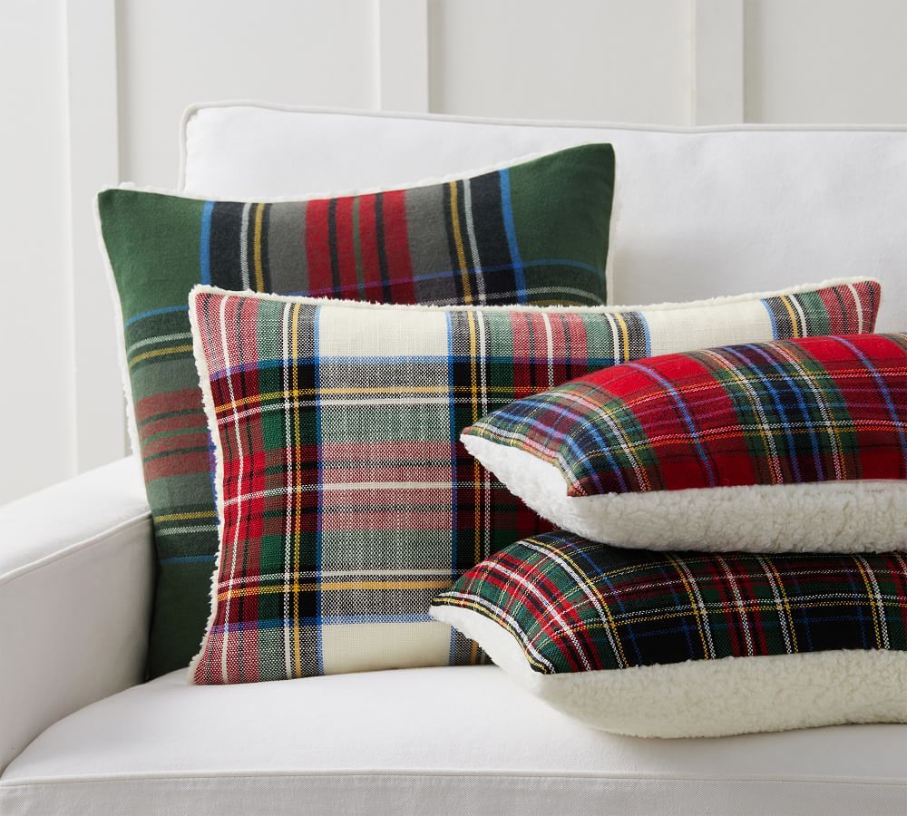 Plaid with Sherpa Back Pillow Covers | Pottery Barn (US)
