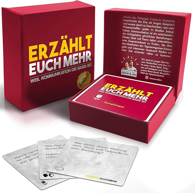 Erzählt euch mehr (für Paare) Gesellschaftsspiel für 2 Personen- Spiel für mehr Achtsamkeit u... | Amazon (DE)