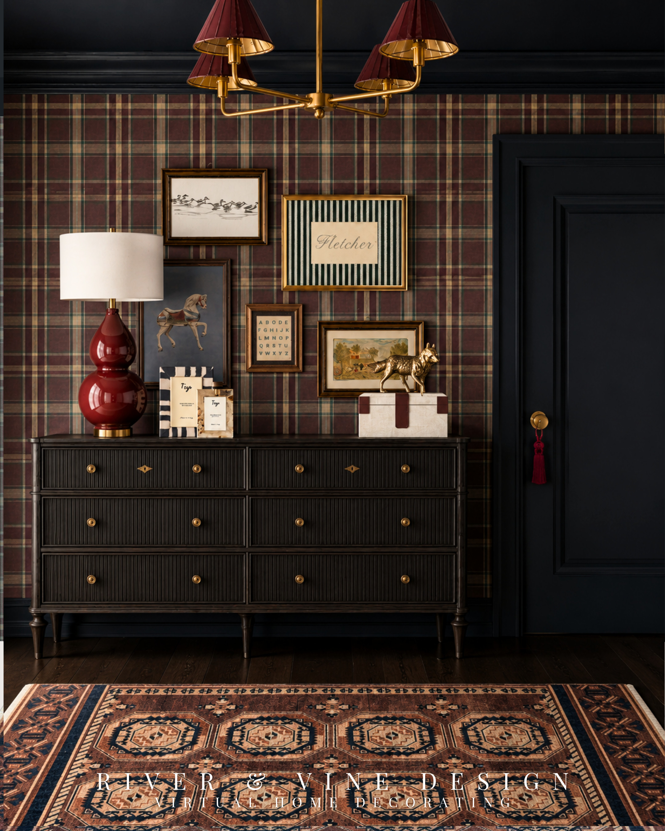Does the dresser in your child’s room become a landing spot for every random little thing by the end of the week?

A kids room can have plenty of storage and still look cluttered when the wall above it feels completely disconnected. This kids room dresser styling formula fixes both problems: one substantial lamp adds height, a lidded box hides the small stuff, and a tightly grouped gallery wall carries the room’s colors upward.

The dark dresser grounds the plaid wallpaper, while the playful artwork keeps the space feeling meant for a child without turning the entire room into a theme.

Which would make the biggest difference in your room—the dresser, lamp, or artwork?

kids room dresser styling, traditional kids bedroom decor, kids room gallery wall, dark wood dresser, plaid wallpaper bedroom, classic children’s room, whimsical animal artwork, heritage inspired bedroom

I may receive a commission from purchases made through my links.
 

 #LTKHome #LTKKids