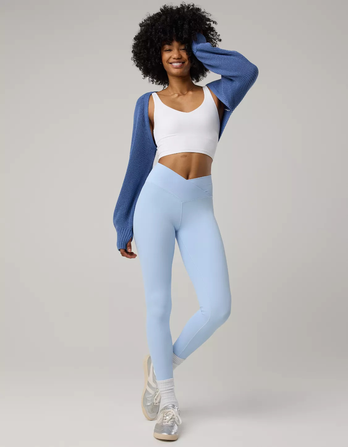 OFFLINE By Aerie Real Me High Waisted Crossover Legging | American Eagle Outfitters (US & CA)