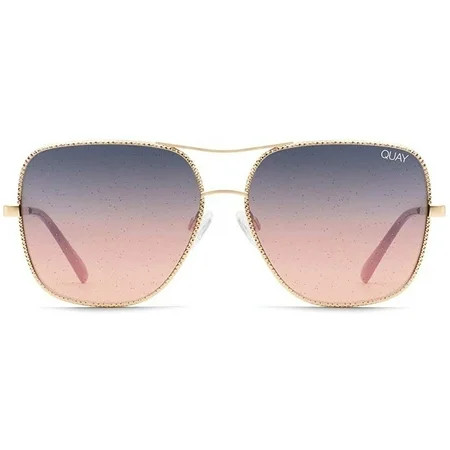 QUAY AUSTRALIA Stop and Stare Twist Gold/Navy/Peach Mirror One Size | Walmart (US)