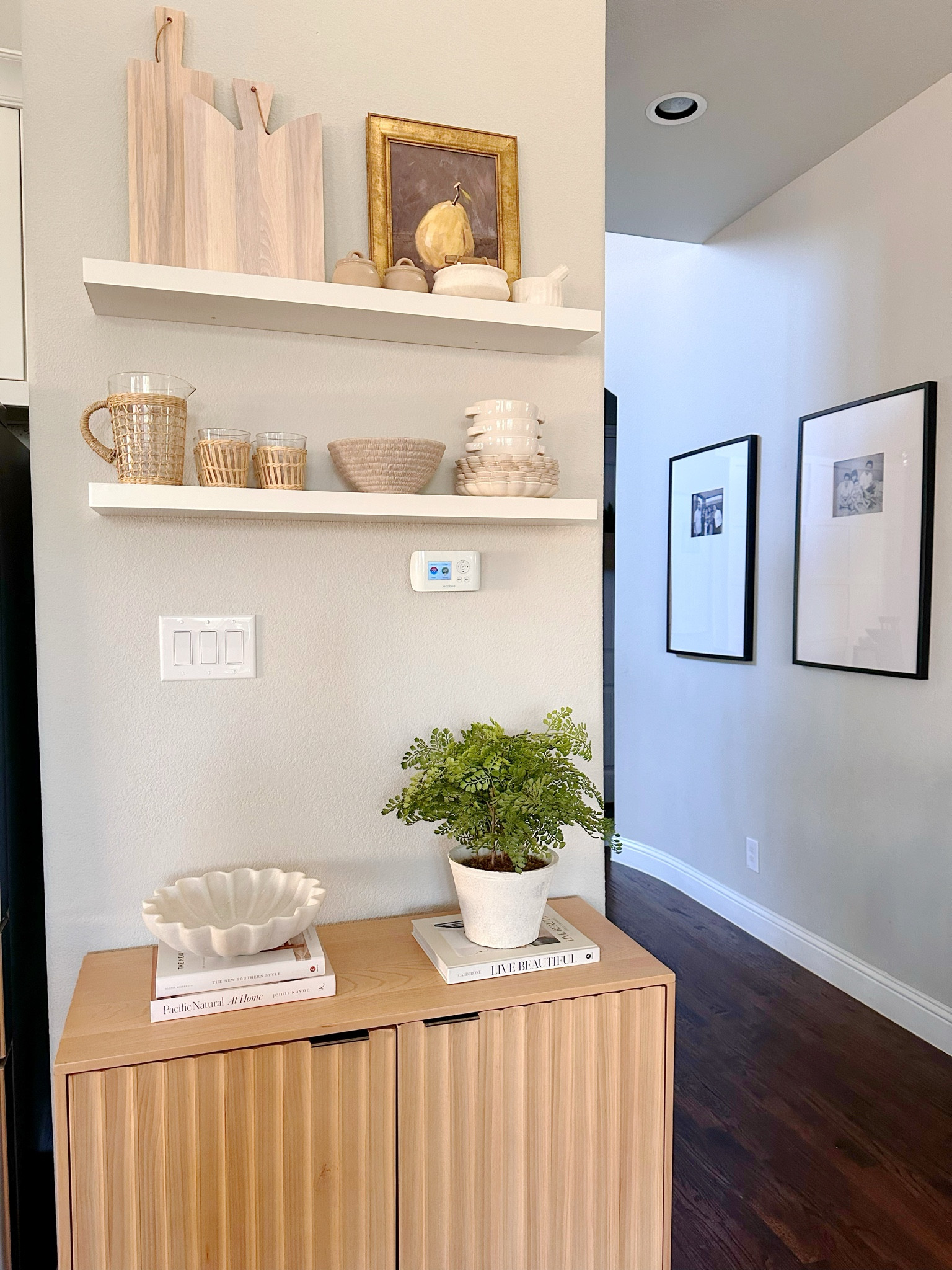 Kitchen shelves restyled for summer 🤍☀️🌱

#LTKHome