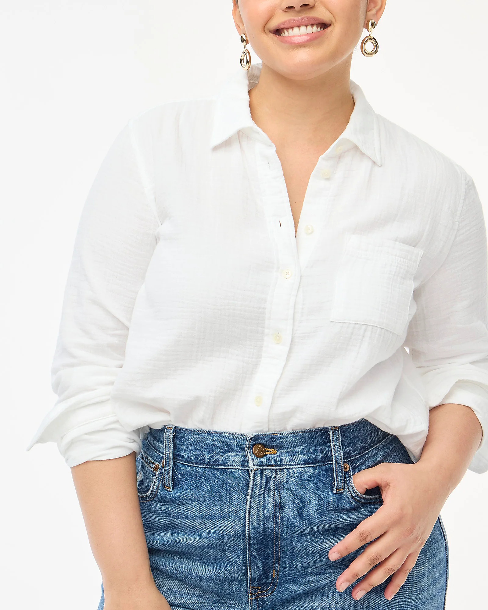 Gauze button-up shirt | J.Crew Factory