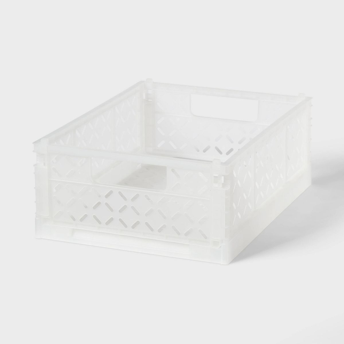 Rectangular Plastic Foldable Medium Crate White - Brightroom™ | Target