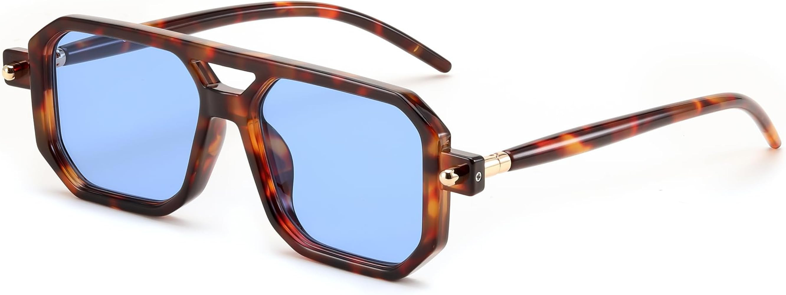 FEISEDY Vintage Square 70s Flat Aviator Sunglasses Women Men Classic Retro Stylish Frame UV400 Su... | Amazon (US)