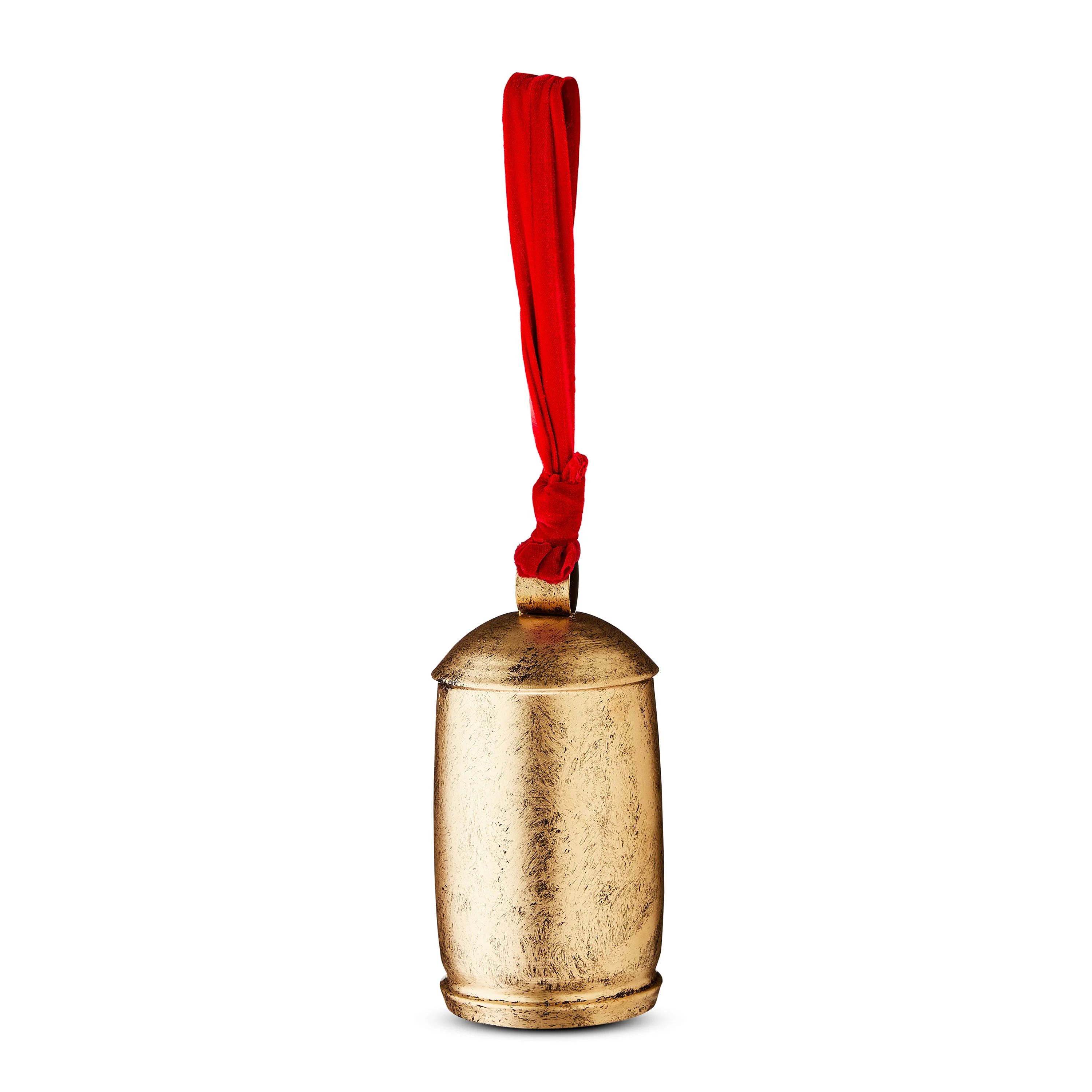 My Texas House 10 Inch Metal Hanging Bell - Antique Gold Finish with Velvet Hanging - Walmart.com | Walmart (US)