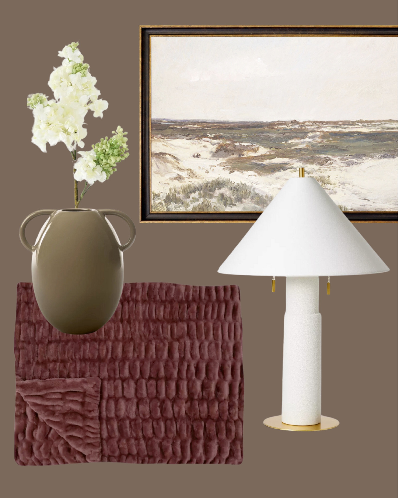 Style a bedroom for $750 🖤 see curated styling bundles at different price points today at ChrisLovesJulia.com 

Art print, black and gold frame, white table lamp tapered shade, Lola blanket, handled vase, faux lilac stem

#LTKFindsUnder100 #LTKHome #LTKStyleTip