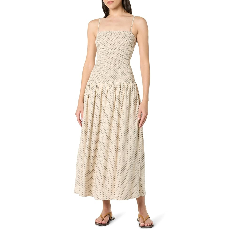 The Drop Women's Florencia Smocked Bodice Linen Maxi Dress | Amazon (US)
