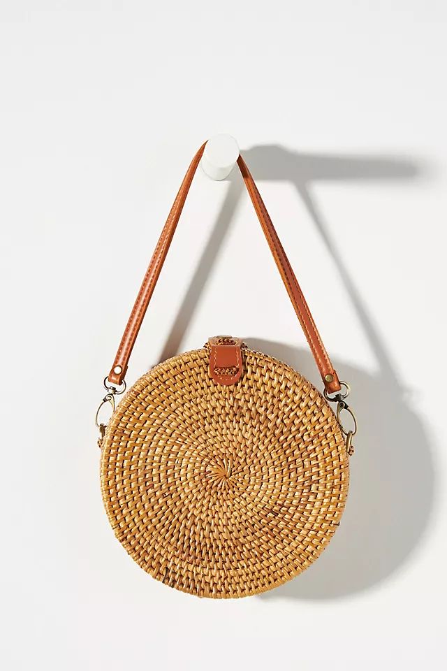 Woven Circle Crossbody Bag | Anthropologie (US)