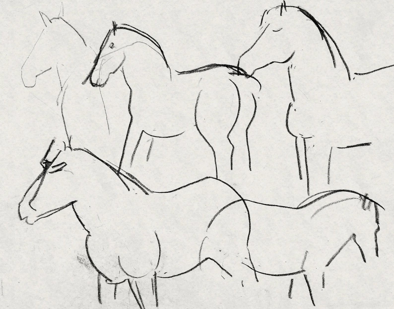 Vintage Horse Painting, Antique Drawing, Minimalist Wall Art, Farm Prints, Abstract Sketch, Line ... | Etsy (US)