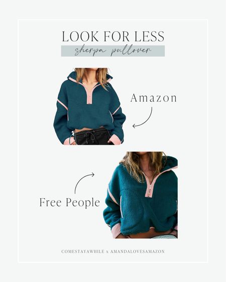 Free People Sherpa pullover Amazon look alike! Sale finds for women’s fashion. Leisure and active wear for women. 

#LTKfindsunder50 #LTKSeasonal #LTKsalealert