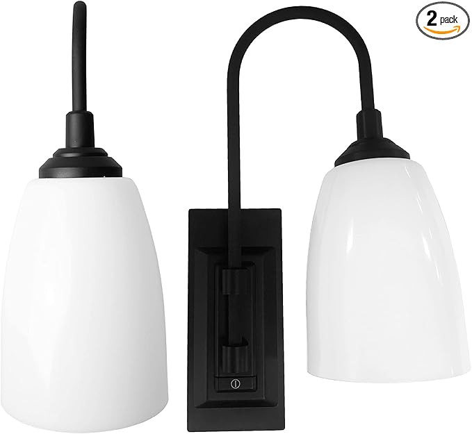 Westek LED Battery Operated 2 Pack - 4 Hour Auto Shut-Off Wireless Wall Sconce, 100 Lumens - Easy... | Amazon (US)