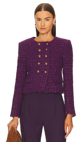 Veronica Beard Bentley Jacket in Purple. - size 16 | Revolve Clothing (Global)