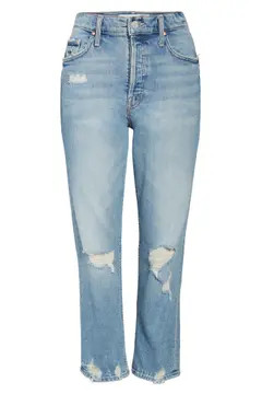 The Tomcat High Waist Ripped Crop Straight Leg Jeans | Nordstrom