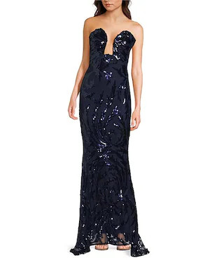 Lulus Mystic Strapless Macy Sequin Mermaid Maxi Dress | Dillard's | Dillard's