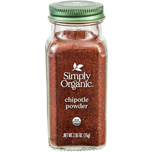 Simply Organic Chipotle Powder, 2.65 Ounce, Dried Smoked Jalapeno Peppers, Rich Aroma, Warm Smoky Taste With Mild Heat | Amazon (US)