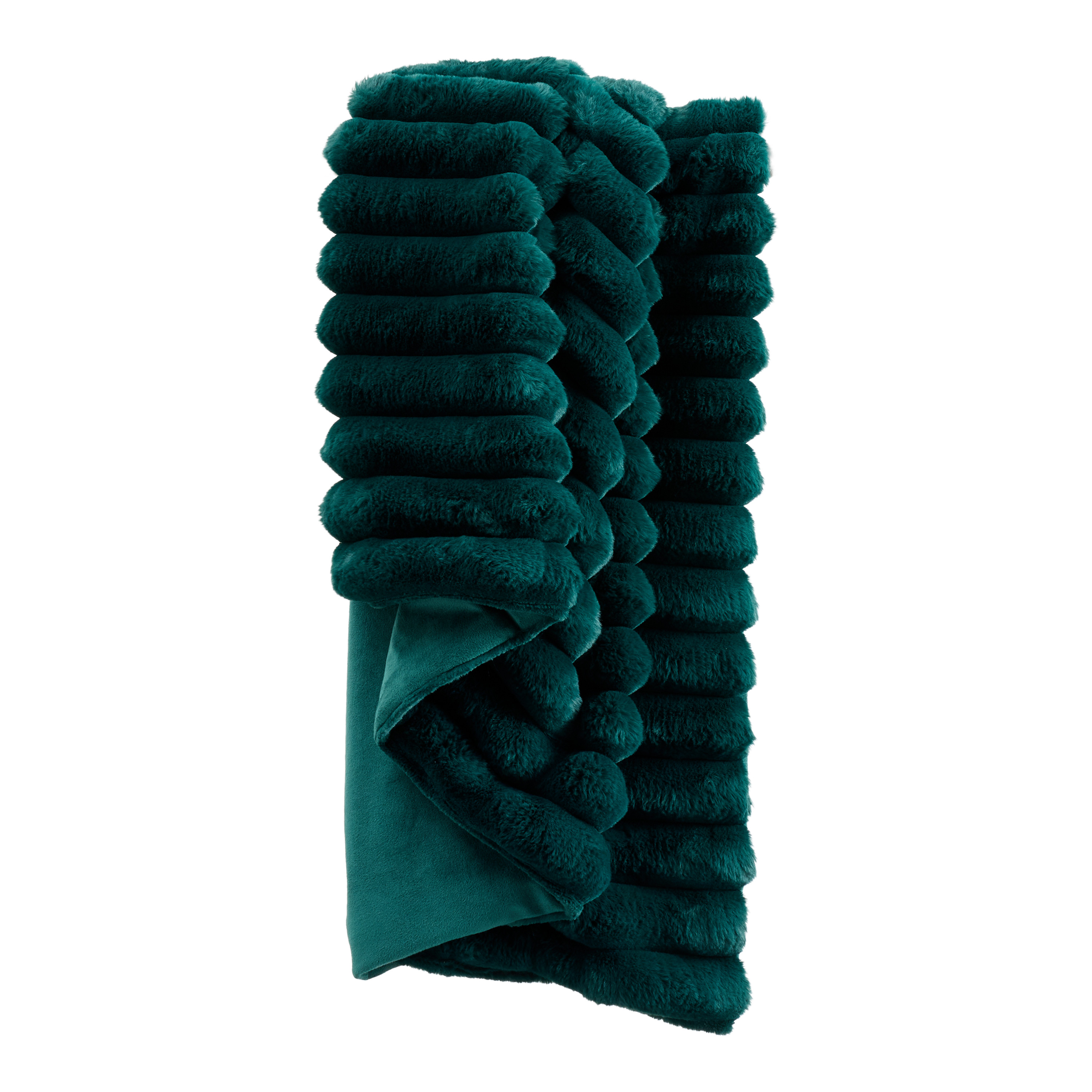 Faux Fur Ribbed Throw Blanket - World Market | World Market
