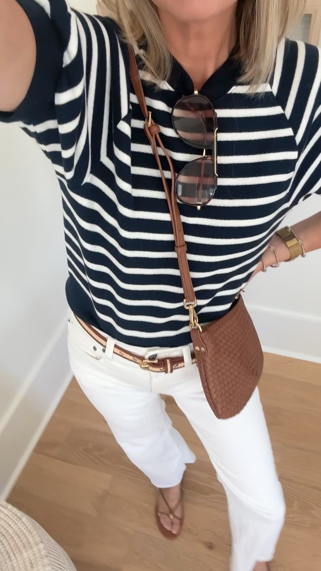 Wearing small in the puff sleeve sweatshirt and 27 tall in the white jeans.  I am 5’11”.

#LTKootd #LTKmomlife #LTKgrwm