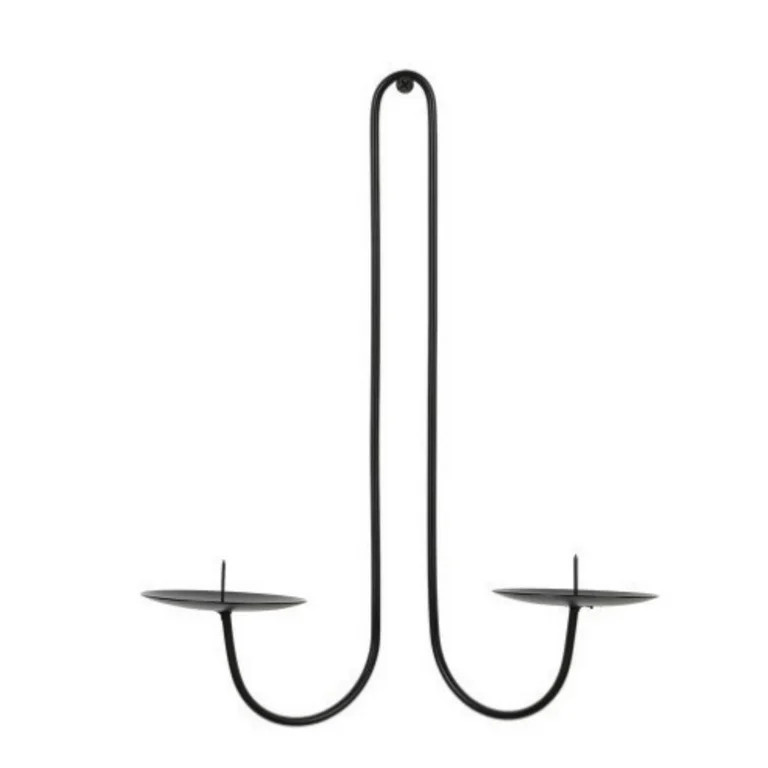 Metal Wall Mounted Double Candle Holder Minimalist Iron Sconce for Home Decor Living Room Dining ... | Walmart (US)