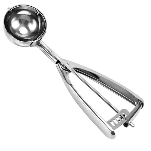 Large Cookie Scoop. 3 Tbsp Cookie Scoop for Baking, Cookie Dough Scoop, Cupcake Scoop, 2 3/32 inches / 53 mm Ball, 18/8 Stainless Steel, Secondary Polishing | Amazon (US)