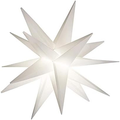 Elf Logic 18" Easy Assembly Battery Timer Moravian Star - Hanging Outdoor Christmas Star Light - ... | Amazon (US)