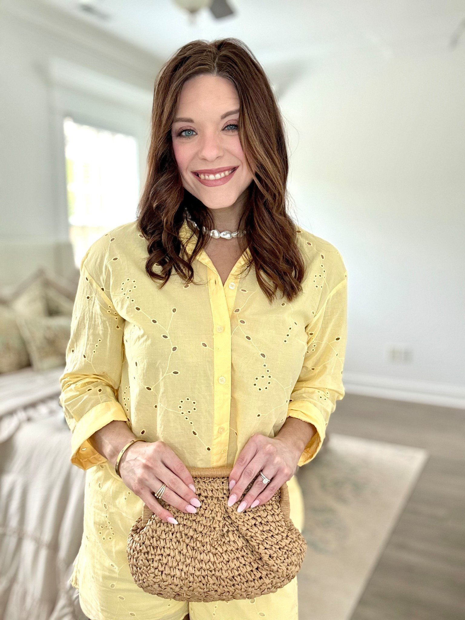 This two piece buttercream yellow short set is 🤌🏻🤌🏻🤌🏻 Can be worn with sandals or dresses up with a nude heel! 

#LTKStyleTip #LTKSeasonal