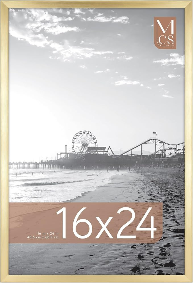 Amazon.com - MCS Foundation 16x24 Poster Frame Traditional Brass, Vertical & Horizontal Wall Hang... | Amazon (US)