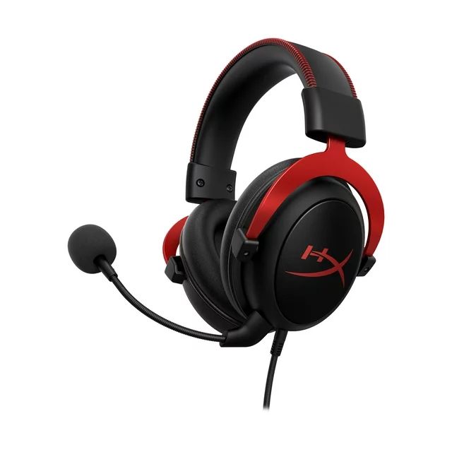 HyperX Cloud II - Wired Gaming Headset, Works with PC, PS5, PS4, Xbox Series X - Red | Walmart (US)
