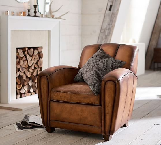 Elliot Leather Armchair | Pottery Barn (US)