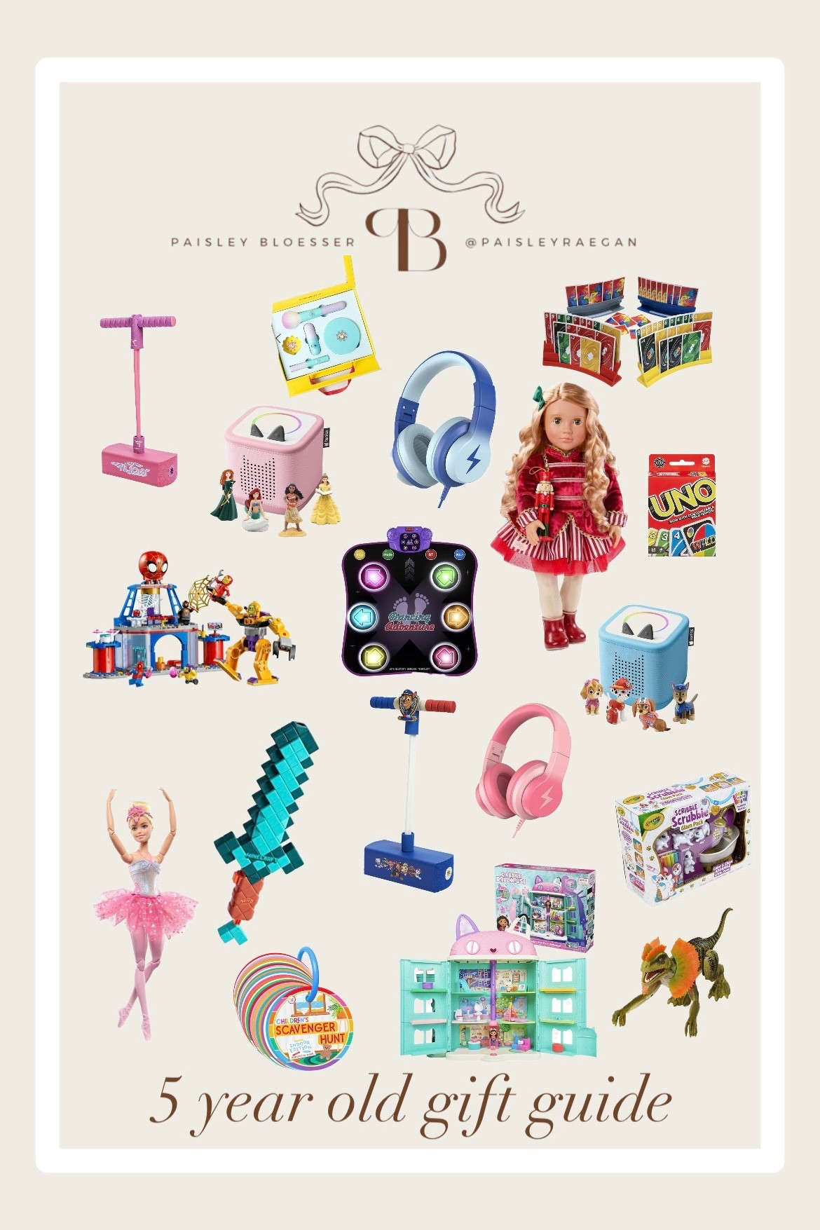 5 year old holiday gift guide

5 year old boy gifts, 5 year old girl gifts, toddler boy gifts, toddler girl gifts, barbie, minecraft, spidey teams, pogo sticks, kid christmas gift ideas, tonie boxes, princess toys, paw patrol toys, dinosaur, remote control toys, kids headphones, american girl doll, our generation doll, card games, kids makeup, gabby’s dollhouse 



#LTKKids #LTKGiftGuide #LTKHoliday