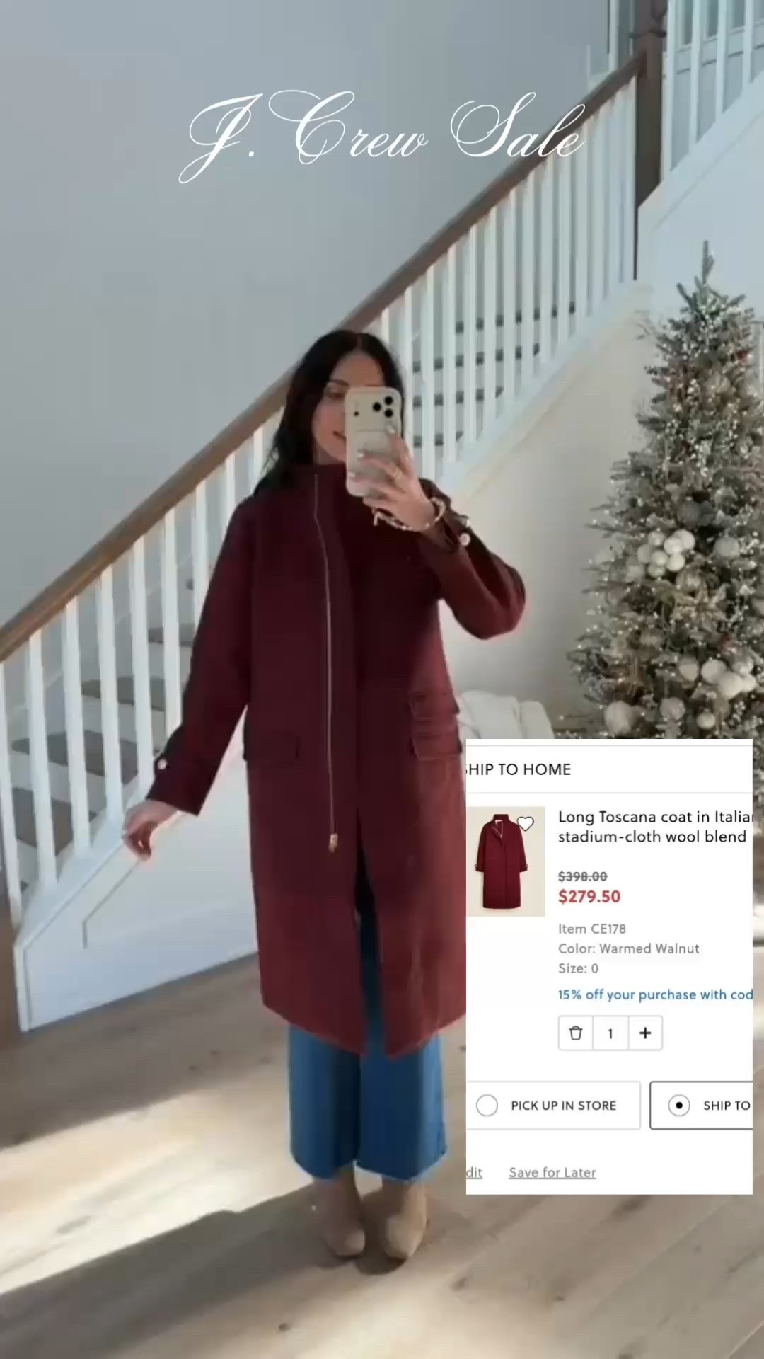 Burgundy coat on sale, winter coat, winter outfit, long coat, jcrew coats, classy style, annabrstyle.
J.Crew extra 15% off code EXTRA.

#LTKSaleAlert #LTKHoliday #LTKOver40