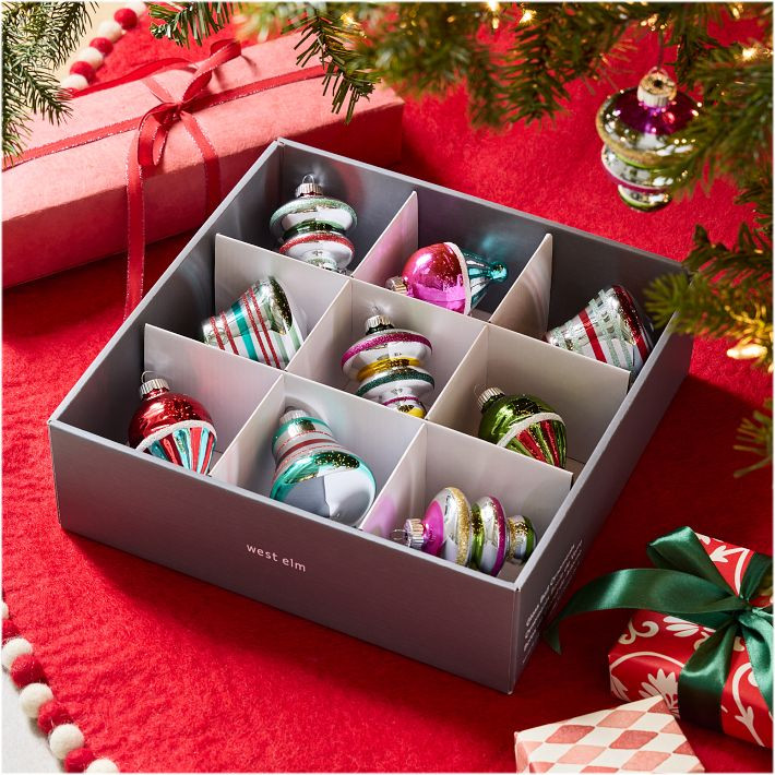Shiny-Brite™ Mixed Ornaments (Set of 9) | West Elm (US)