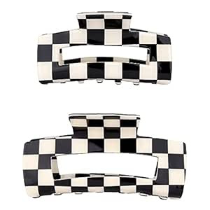 AOPRIE Hair Clips for Women Chess Boards Style Large & Medium Size Claw Clip for Girls Hair Clips... | Amazon (US)