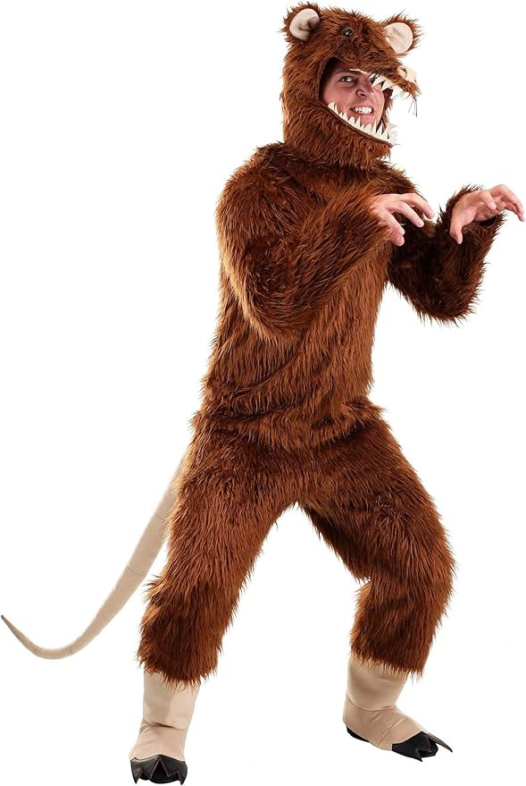 Princess Bride Adult ROUS Halloween Costume for Men with Furry Jumpsuit, Hood, and Shoe Covers | ... | Amazon (US)