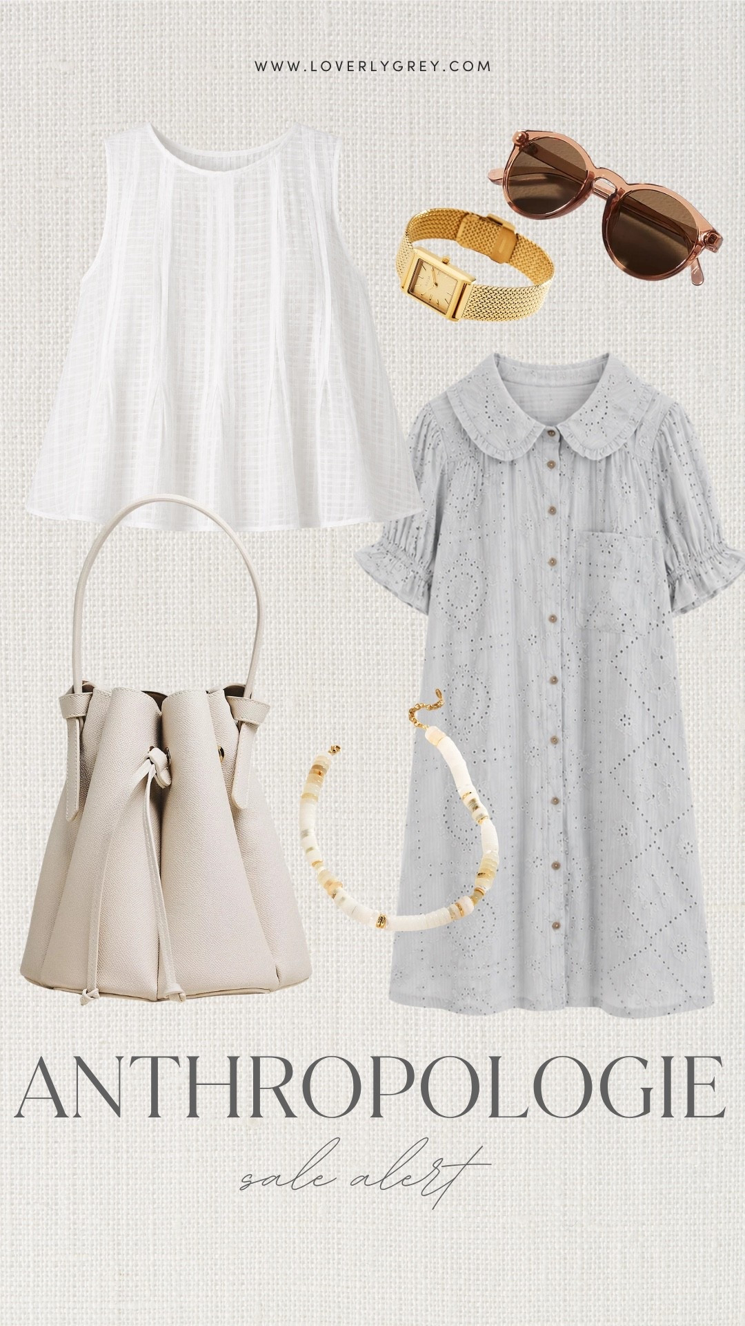 If you love a classic, romantic neutral aesthetic, these stunning Anthropologie sale arrivals are a total dream! Grab these beautiful everyday style staples and chic neutral accessories before they sell out. Loverly grey, Anthropologie find, eyelet dress outfit, casual summer style, affordable fashion finds | Use code LOVERLY20 for 20% off your order of $100+!

#LTKootd #LTKgrwm #LTKSaleAlert