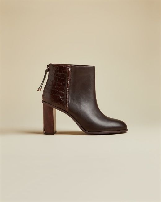 Leather block heel ankle boots | Ted Baker (UK)