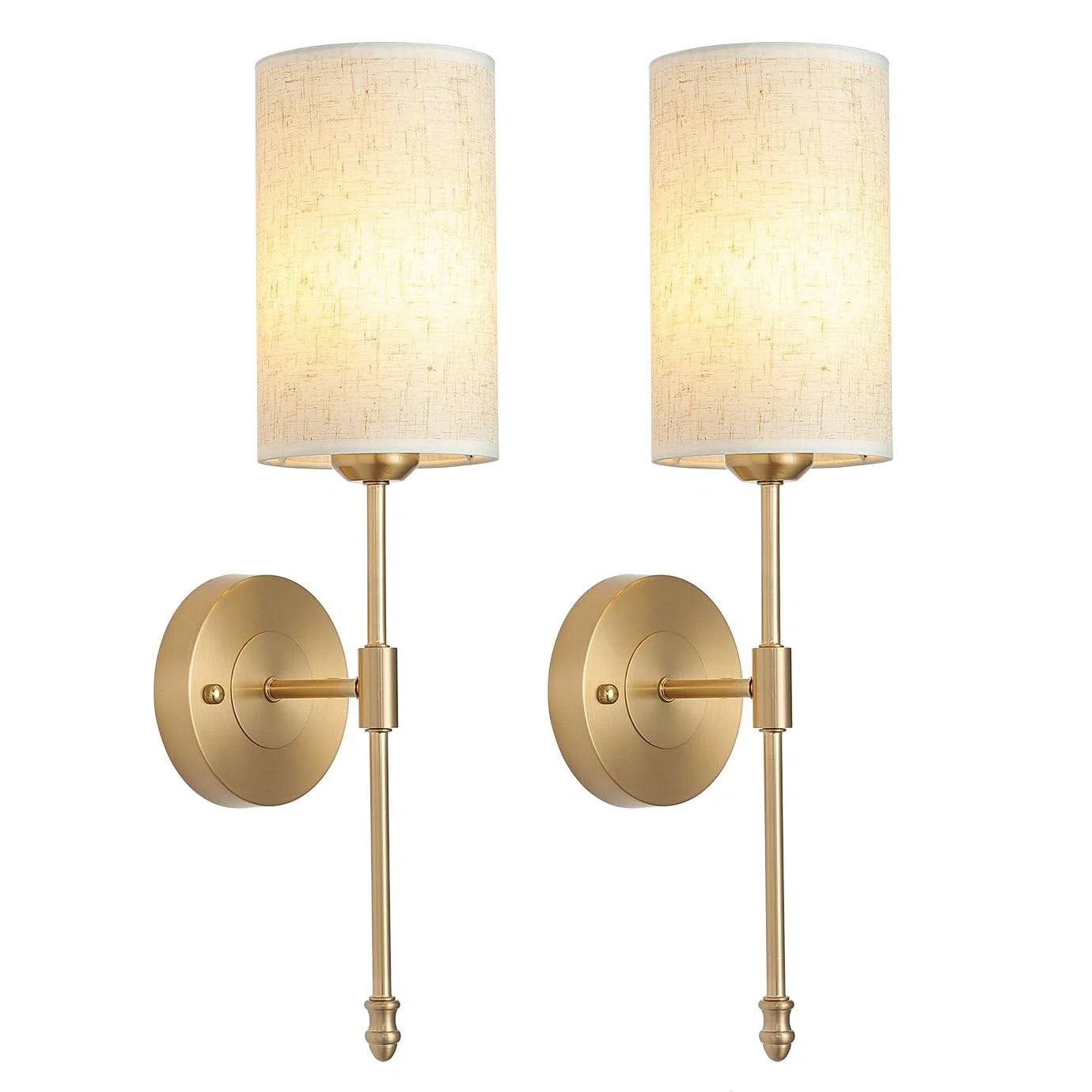Battery Operated Wall Sconces Set of 2, Gold Wireless Rechargeable Wall Lights (Set of 2) | Wayfair North America
