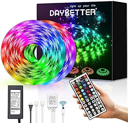 Daybetter Led Strip Lights 32.8ft Waterproof Flexible Tape Lights Color Changing 5050 RGB 300 LED... | Amazon (US)